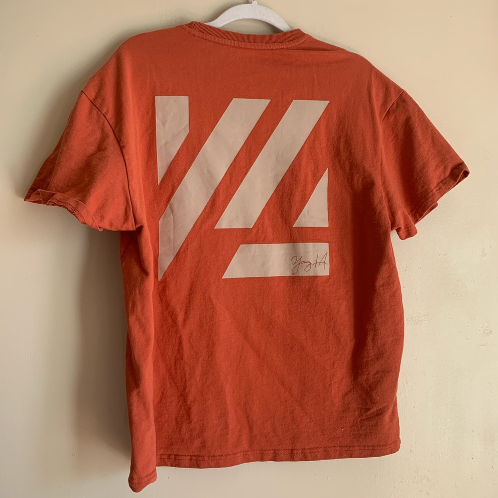 YoungLA Men's Burnt Orange Tee Shirt Sleeve Top Casual Cotton Size Small - Picture 4 of 4